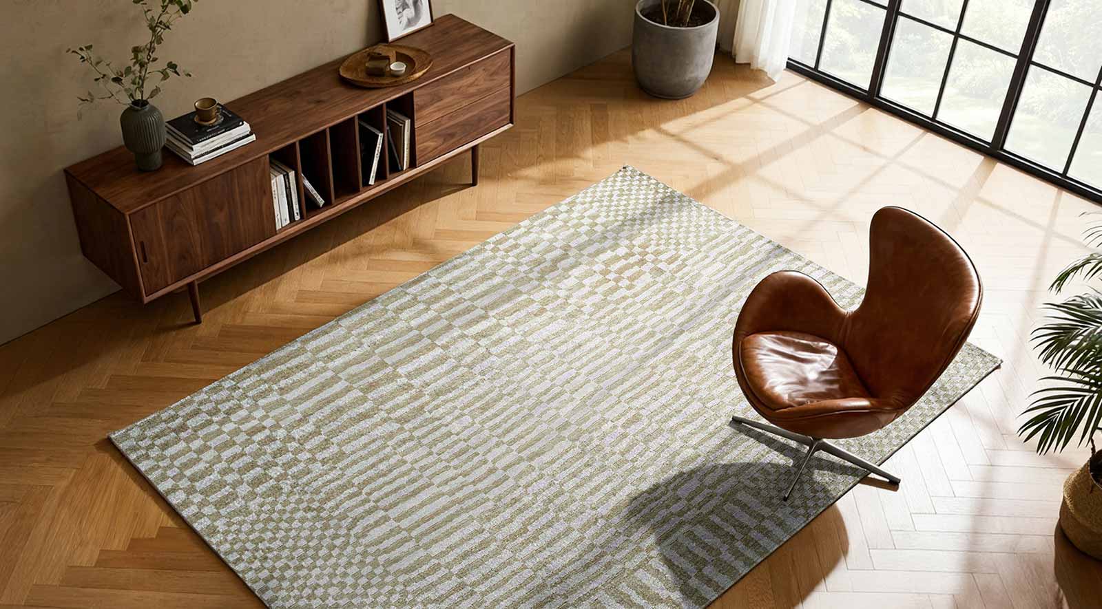 Louis De Poortere rug Structures 2099 Berber Caravan interior 2